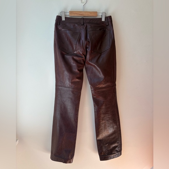 Vintage Y2K Leather Boot Cut Pants - Picture 11 of 12